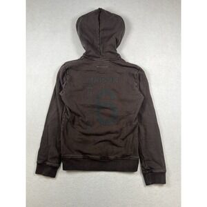 MM6 Maison Martin Margiela Brown Zip Up Logo Hoodie EUC size S